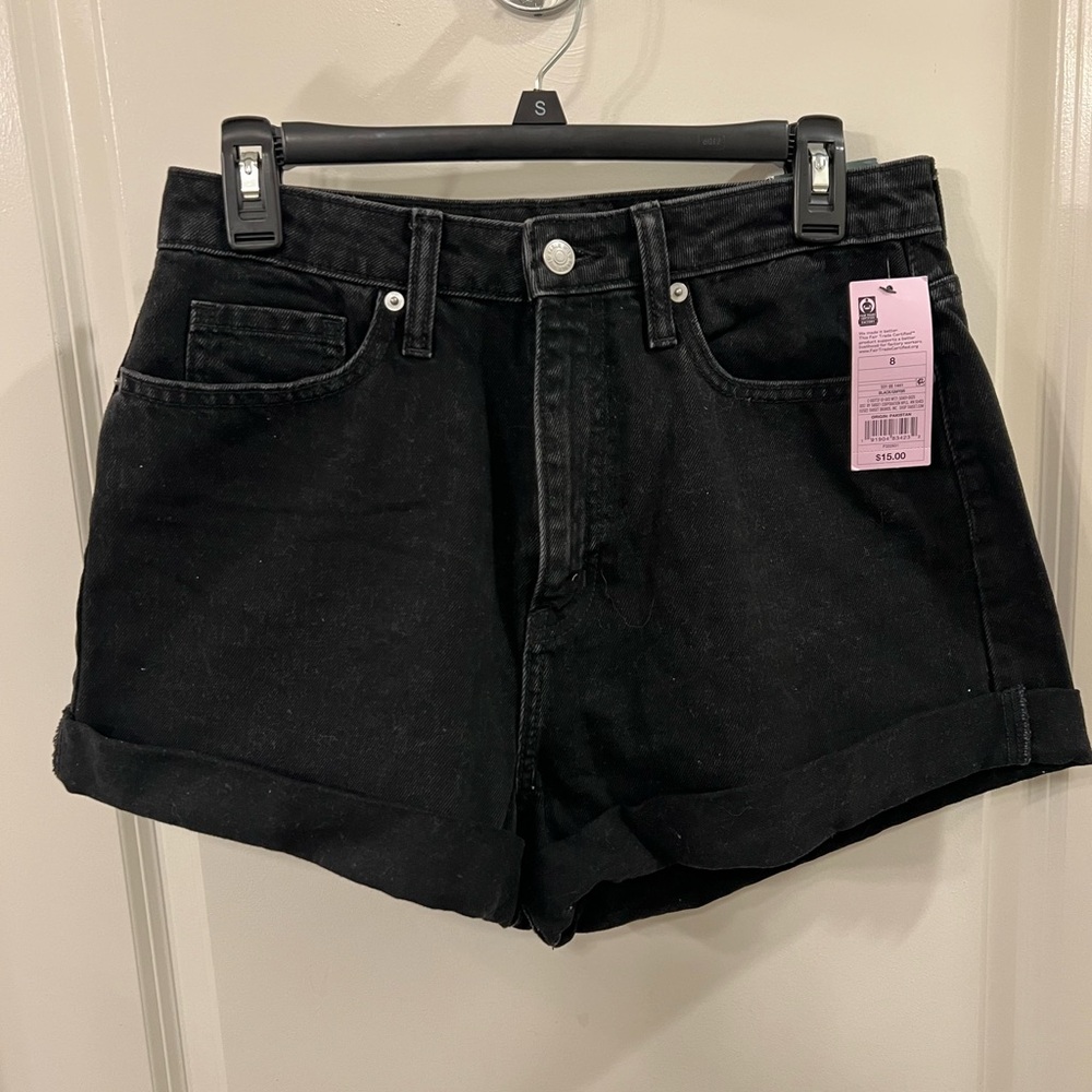Brand New Wild Fable Highest-Rise Black Mom Jean Shorts